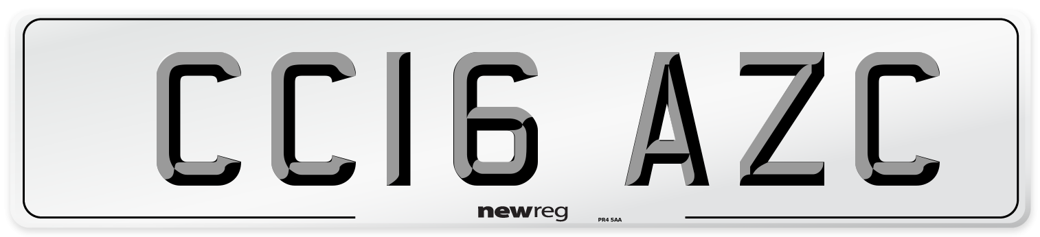 CC16 AZC Number Plate from New Reg